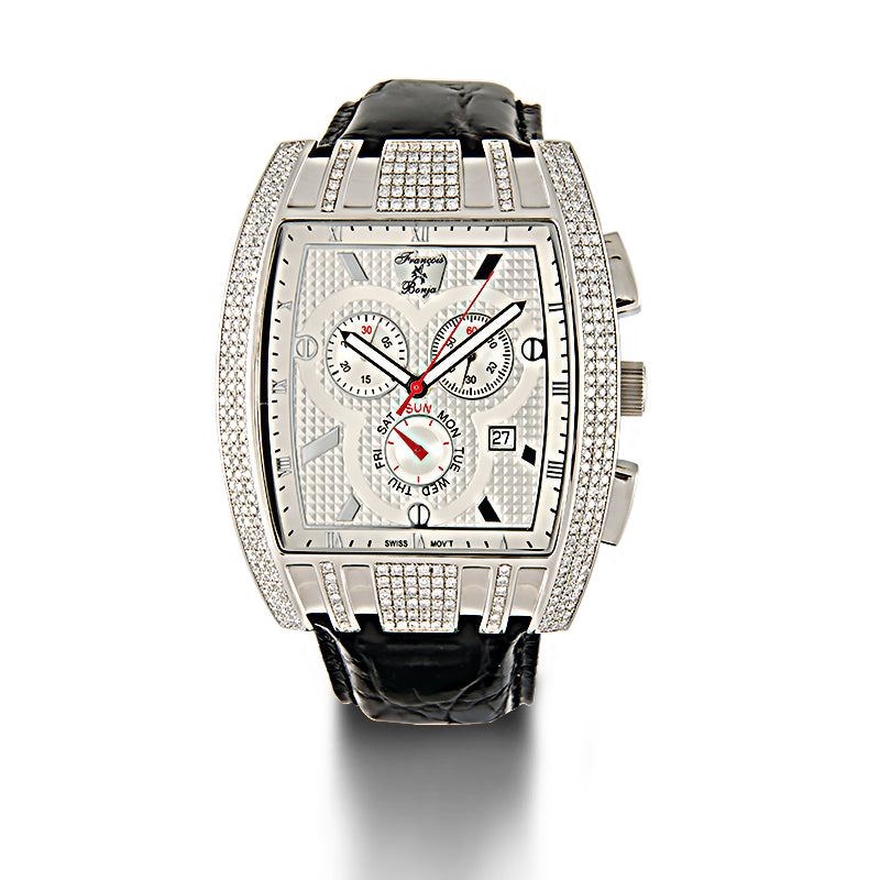 GameOver White Gold Watch With Diamonds