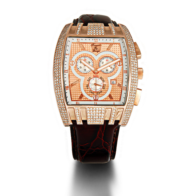 GameOver Rose Gold Watch With Diamonds