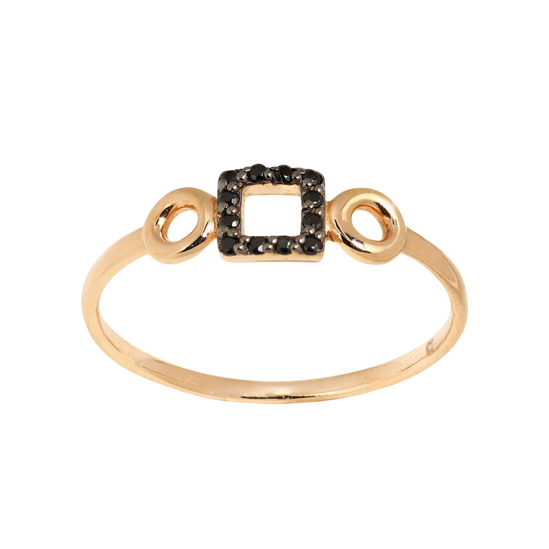 Black Infinity Square Ring