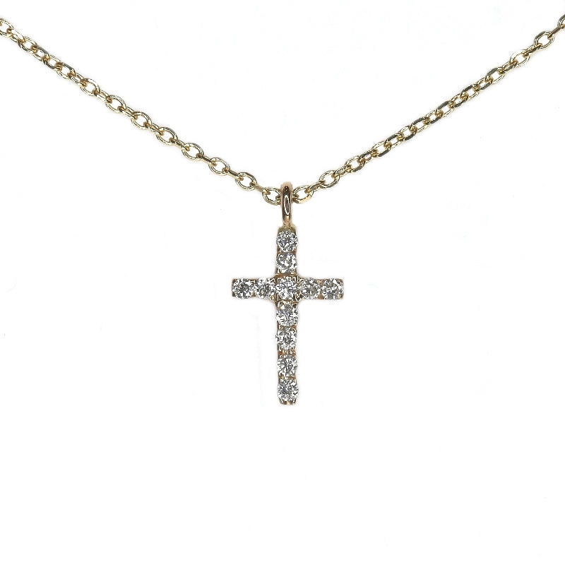 Mini Cross Diamond Pendant