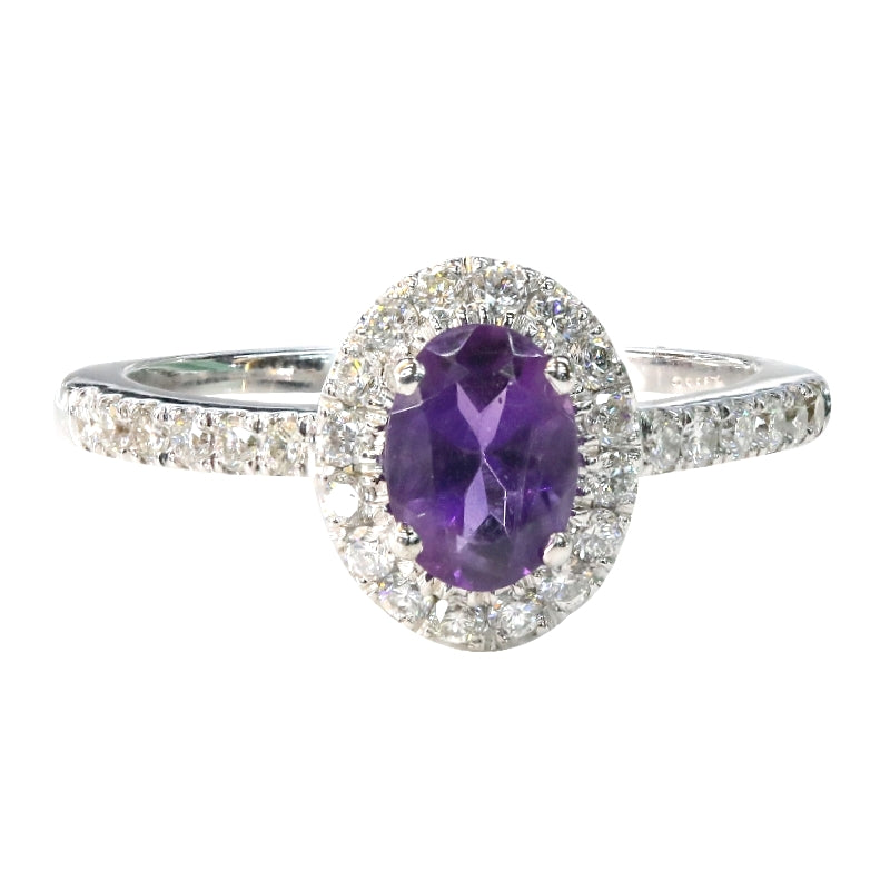 Amethyst & Diamond Ring