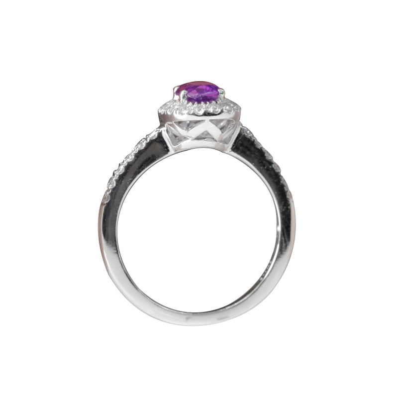 Amethyst & Diamond Ring